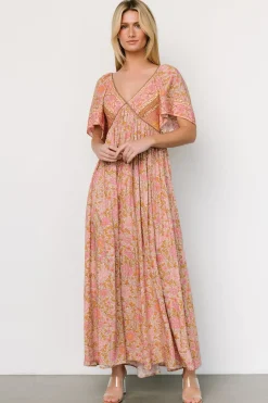 Baltic Born Evanthia Maxi Dress | Vintage Blush Print