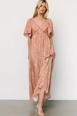 Baltic Born Evanthia Maxi Dress | Vintage Blush Print