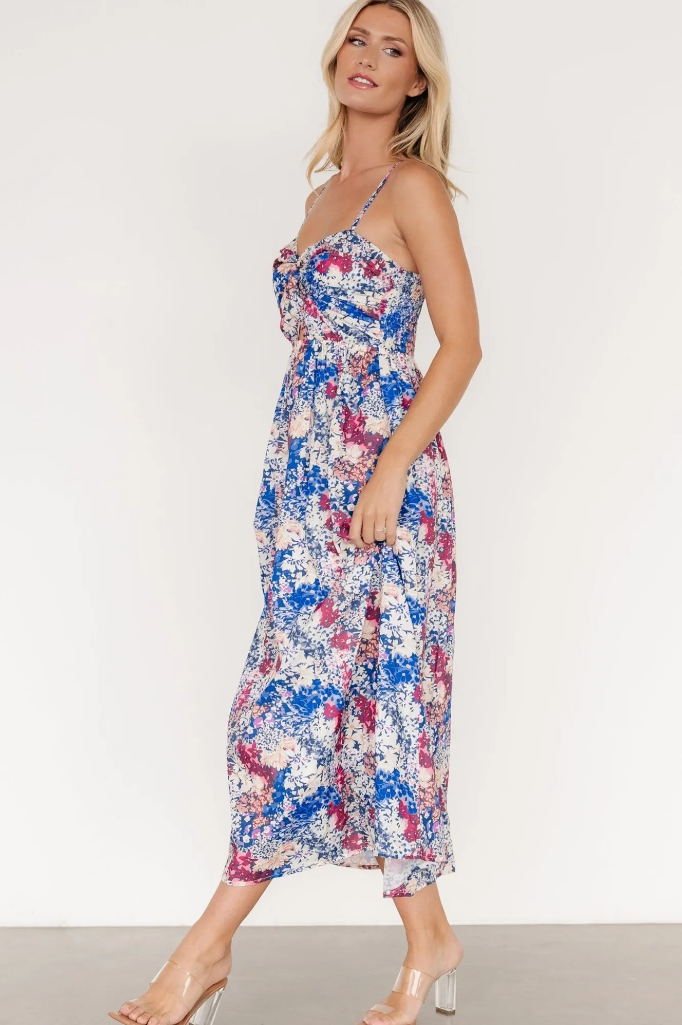 Baltic Born Evette Sweetheart Tank Dress | Blue Multi