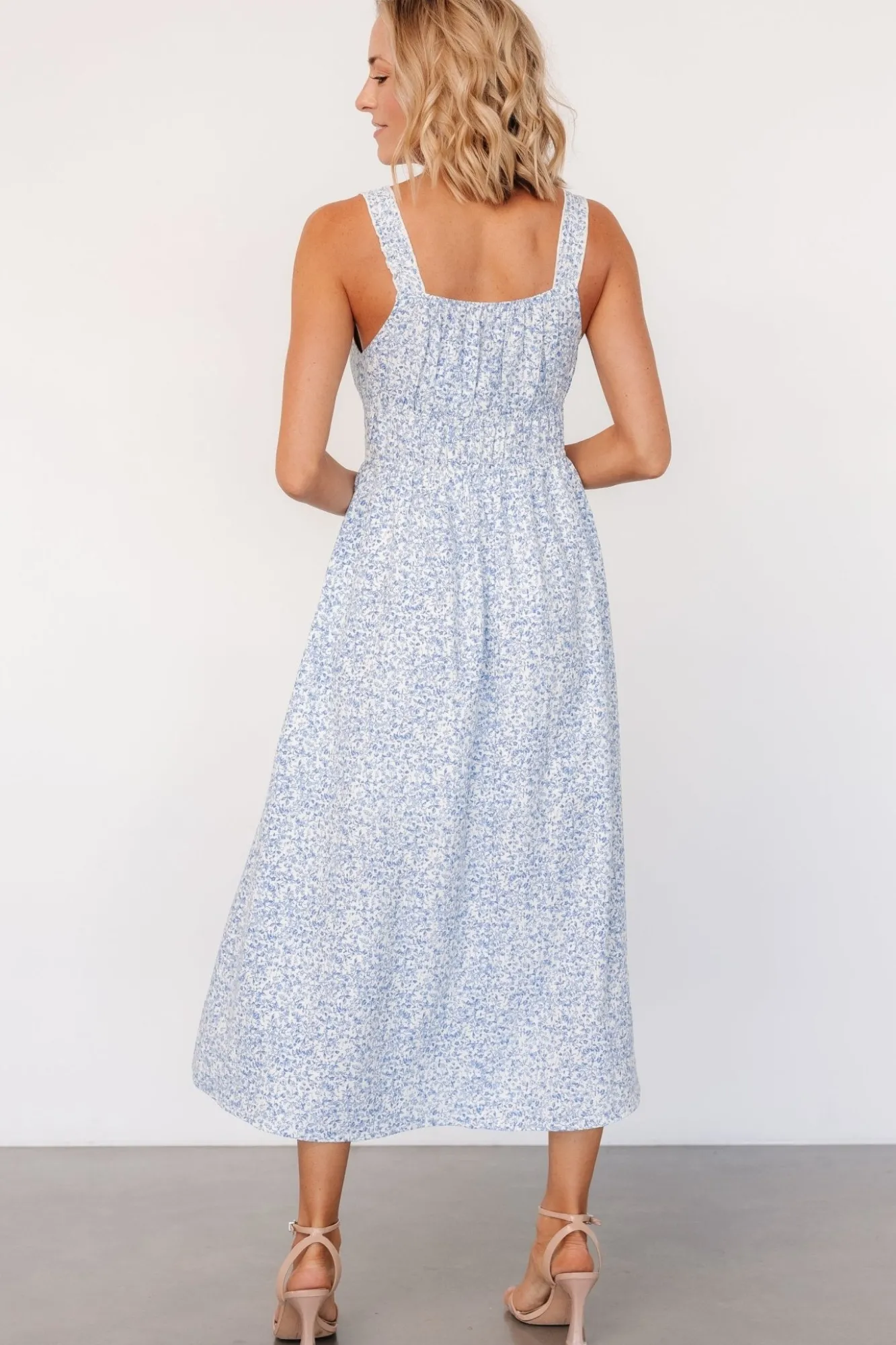 Baltic Born Evonne Midi Dress | Blue Floral