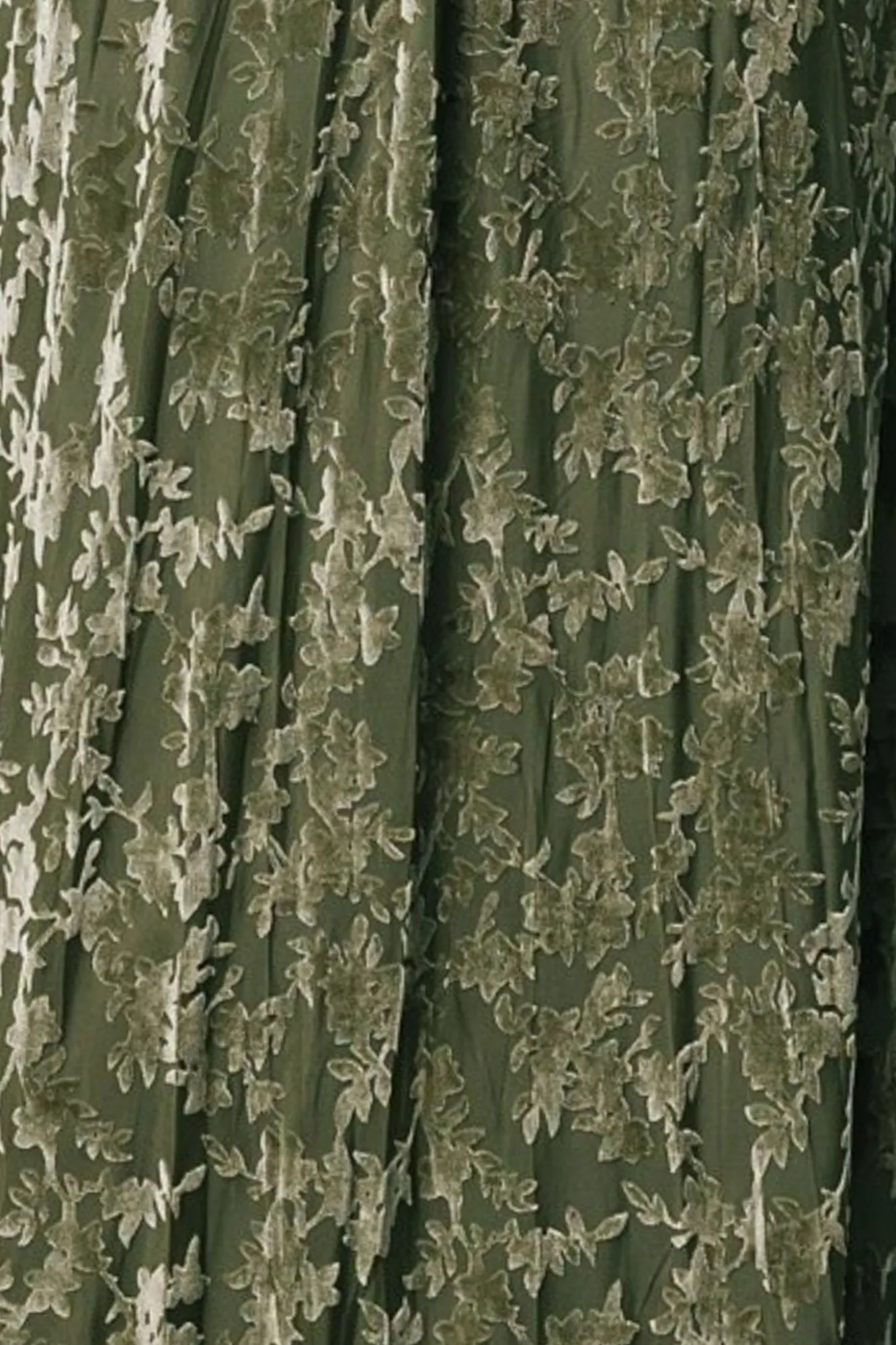 Baltic Born Fabric Swatch - Everley Velvet | Dark Sage