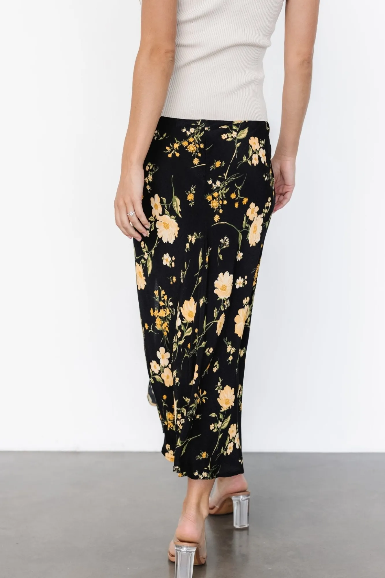 Baltic Born Fairchild Skirt | Black Floral