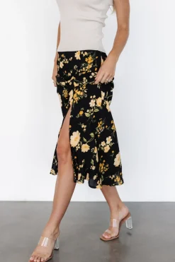 Baltic Born Fairchild Skirt | Black Floral