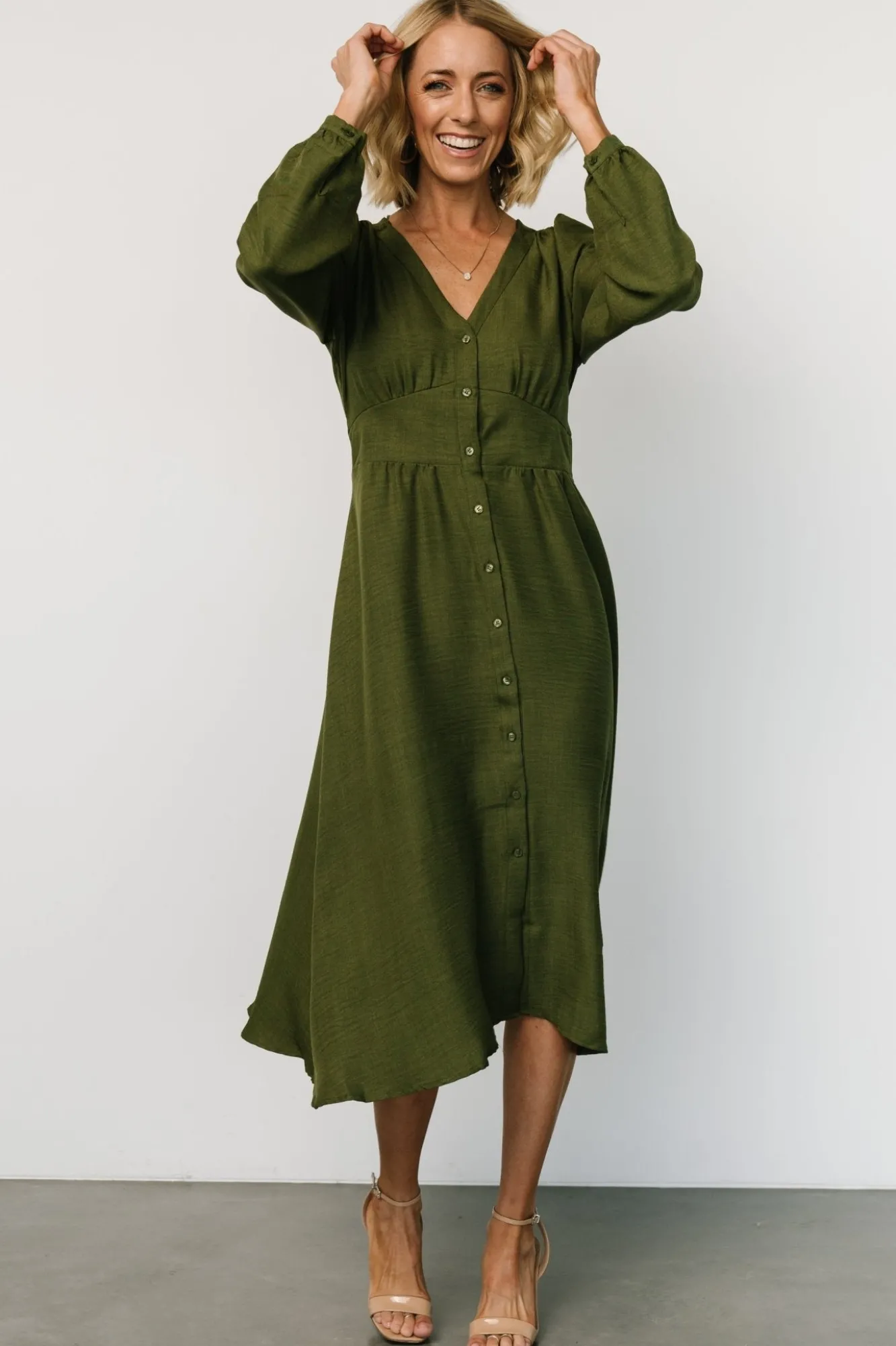 Baltic Born Faith Button Midi Dress |