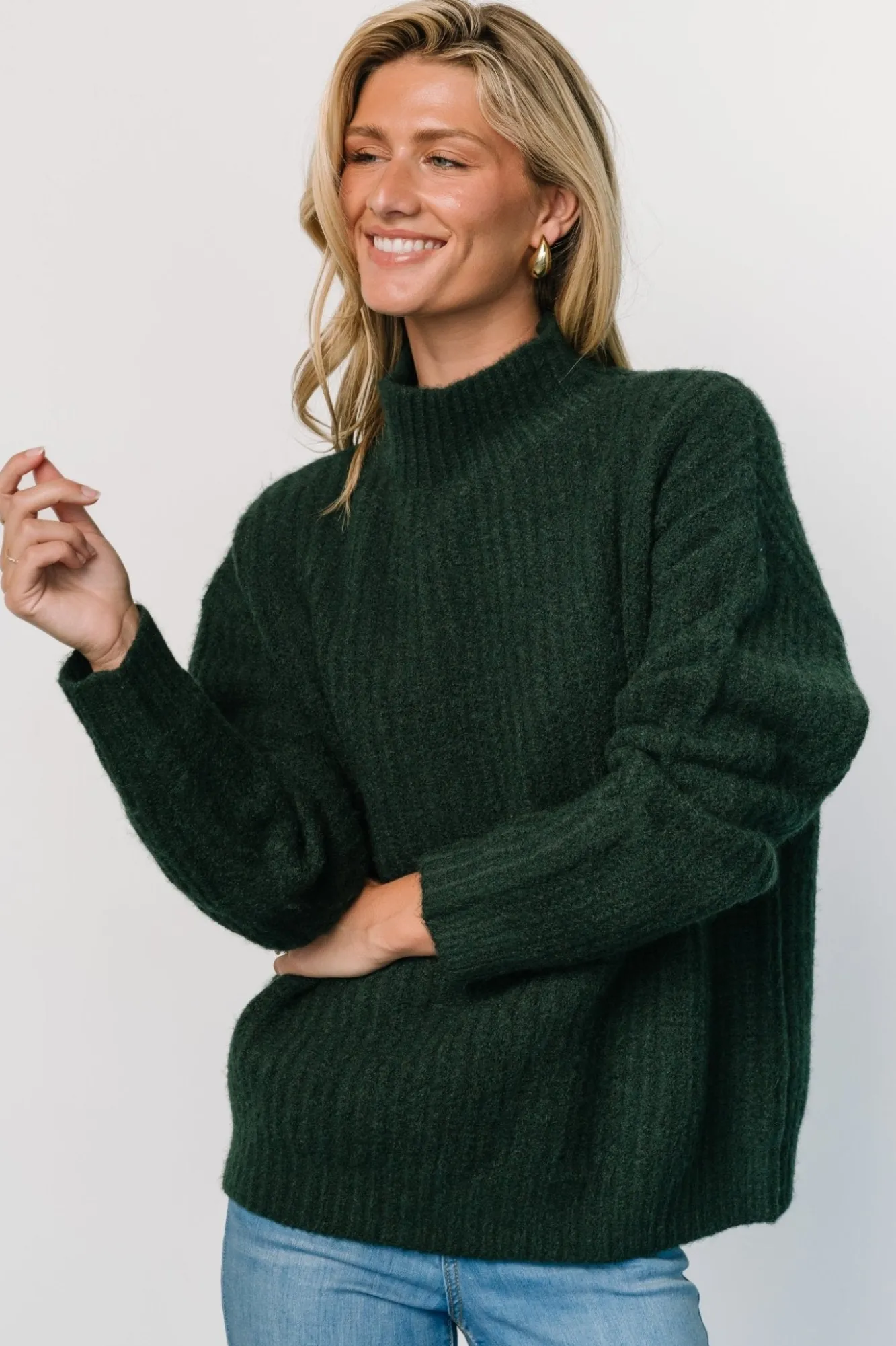 Baltic Born Fallon Sweater | Dark Green