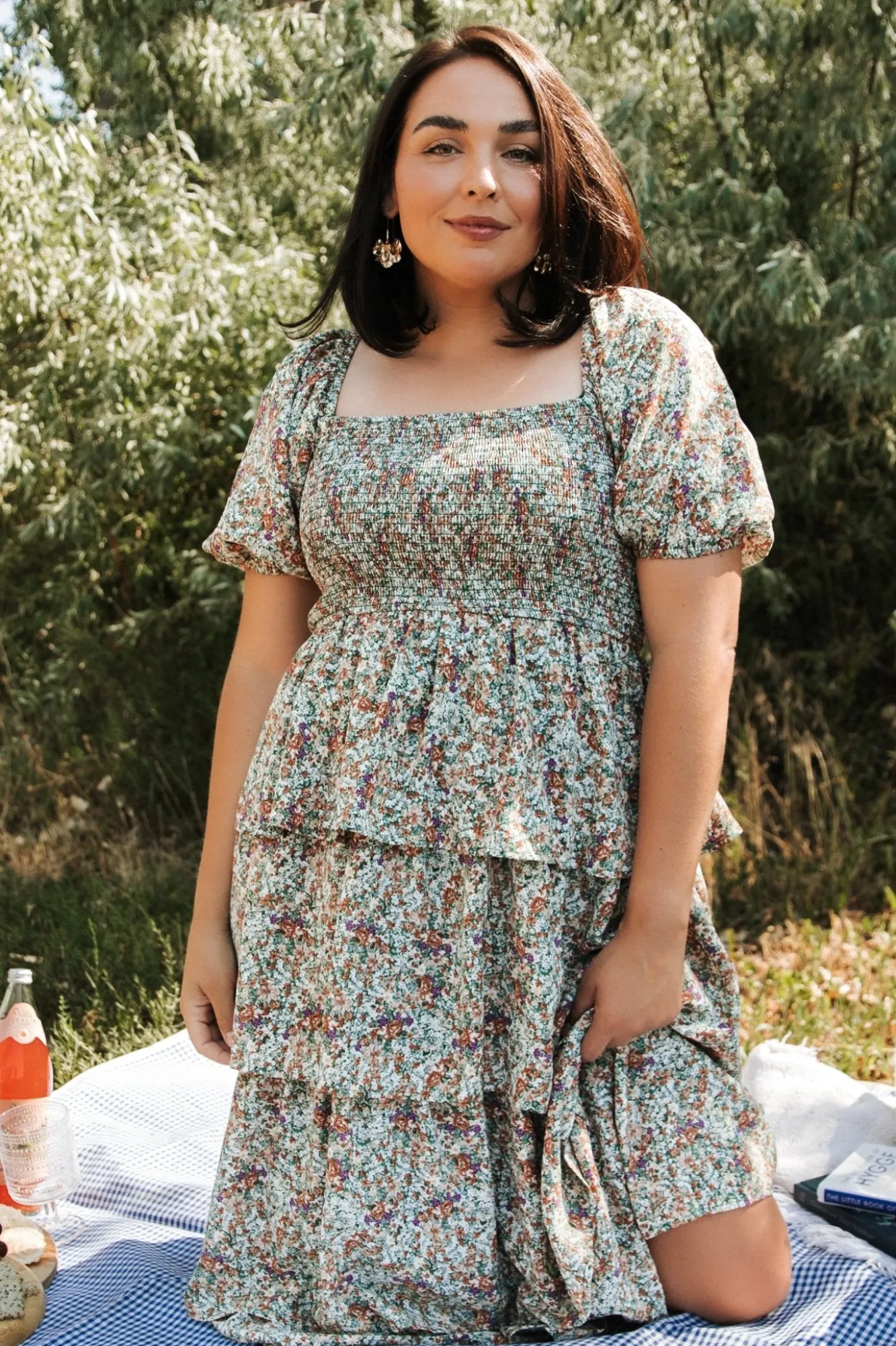 Baltic Born Felicia Tiered Maxi Dress | Green Multi