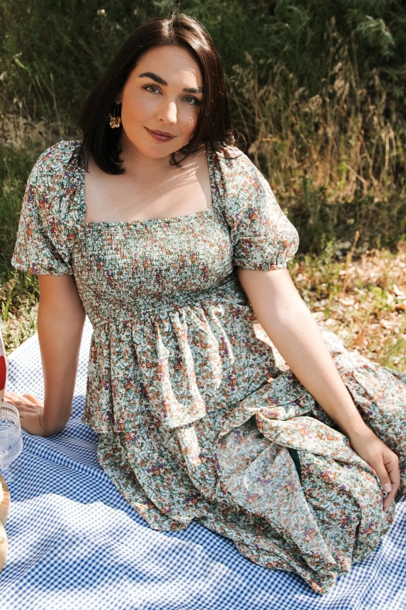 Baltic Born Felicia Tiered Maxi Dress | Green Multi