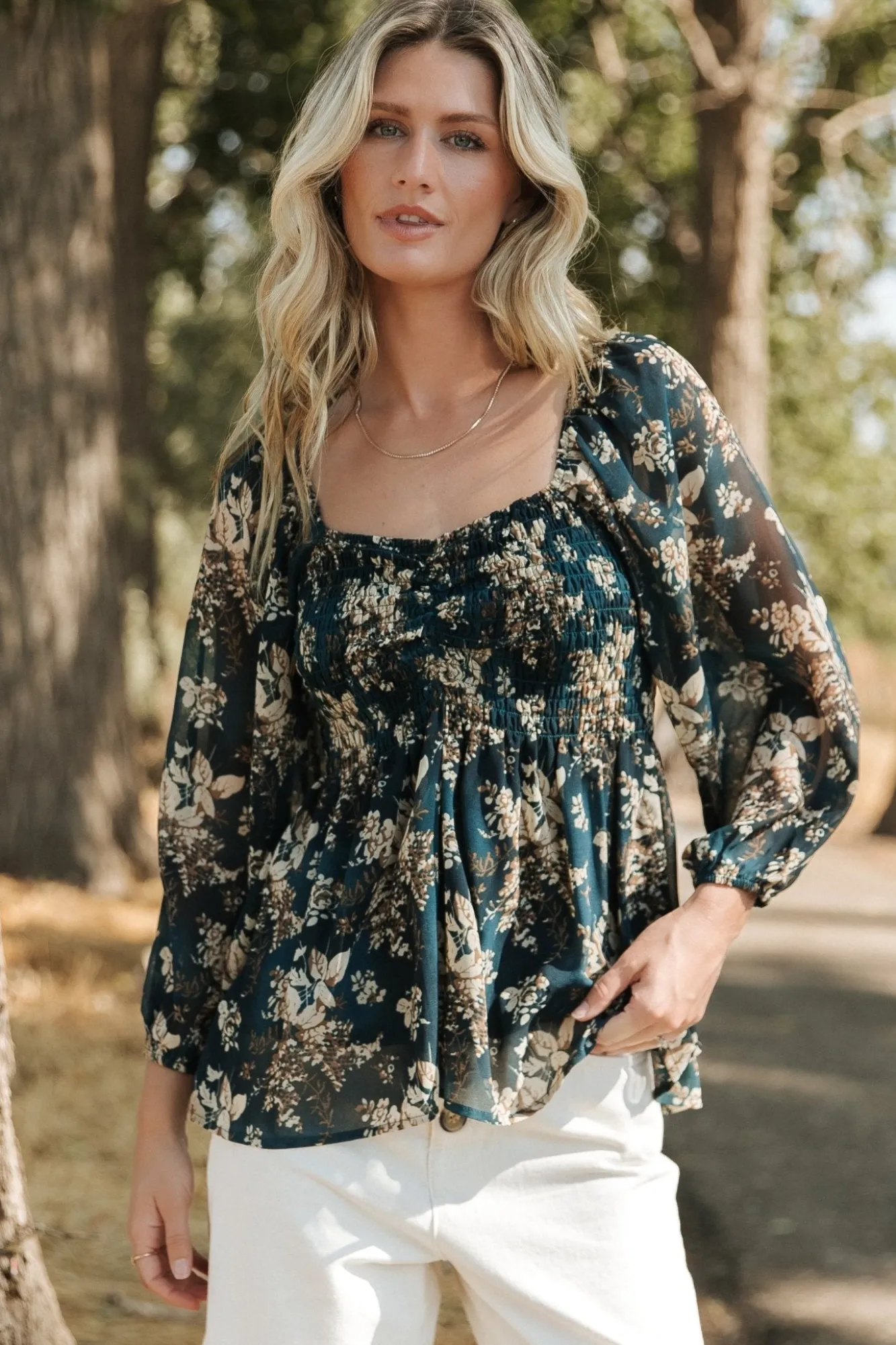 Baltic Born Fenna Smocked Top | Topaz Floral