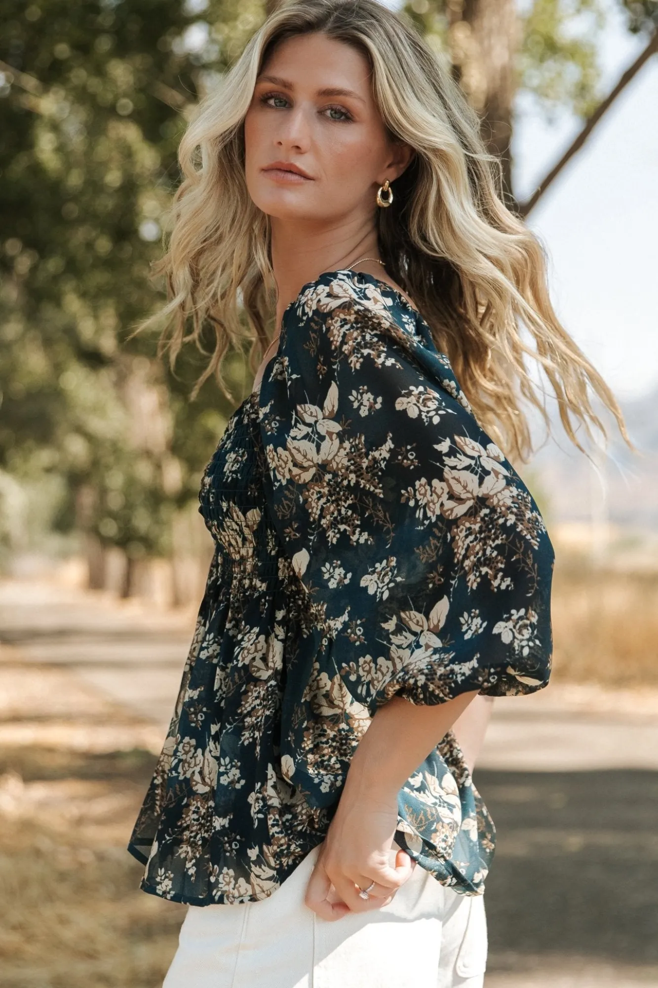 Baltic Born Fenna Smocked Top | Topaz Floral