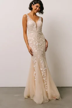 Baltic Born Fleurette Bridal Gown | Beige + Ivory