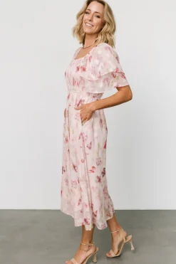 Baltic Born Flora Midi Dress | Blush Print