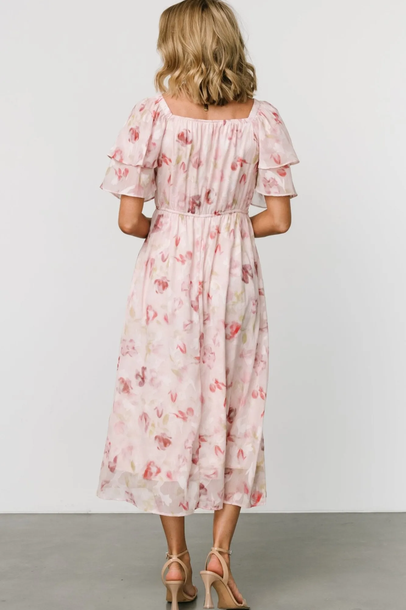 Baltic Born Flora Midi Dress | Blush Print