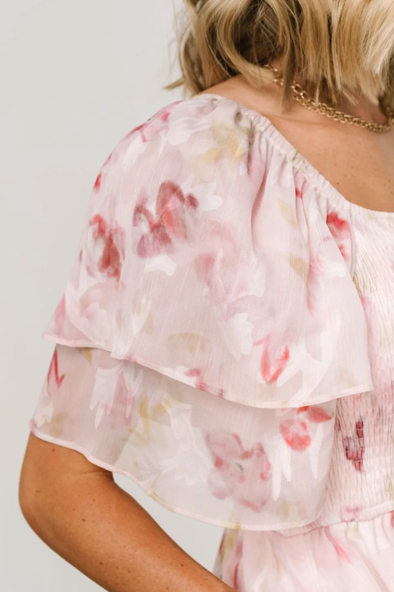 Baltic Born Flora Midi Dress | Blush Print