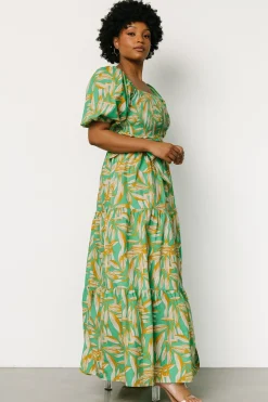 Baltic Born Forsythe Smocked Maxi Dress | Green Print