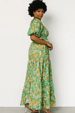Baltic Born Forsythe Smocked Maxi Dress | Green Print