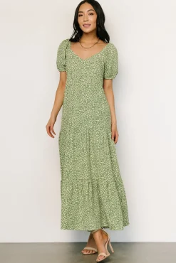 Baltic Born Gables Puff Sleeve Maxi Dress | Green Multi