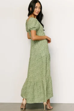 Baltic Born Gables Puff Sleeve Maxi Dress | Green Multi