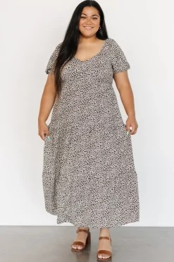 Baltic Born Gables Puff Sleeve Maxi Dress | Black Multi