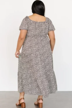 Baltic Born Gables Puff Sleeve Maxi Dress | Black Multi