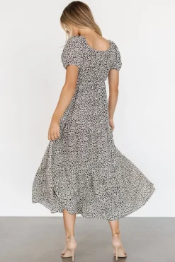 Baltic Born Gables Puff Sleeve Maxi Dress | Black Multi