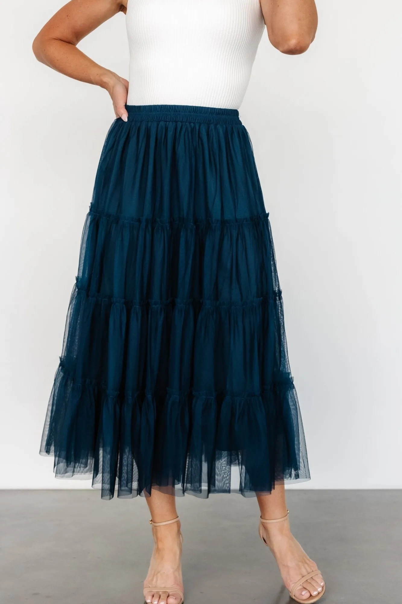 Baltic Born Galena Tulle Skirt | Deep Topaz