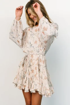 Baltic Born Galia Mini Dress | Beige Floral