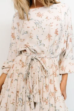 Baltic Born Galia Mini Dress | Beige Floral