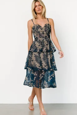 Baltic Born Georgiana Embroidered Midi Dress |