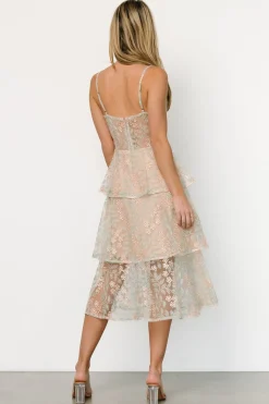 Baltic Born Georgiana Embroidered Midi Dress |