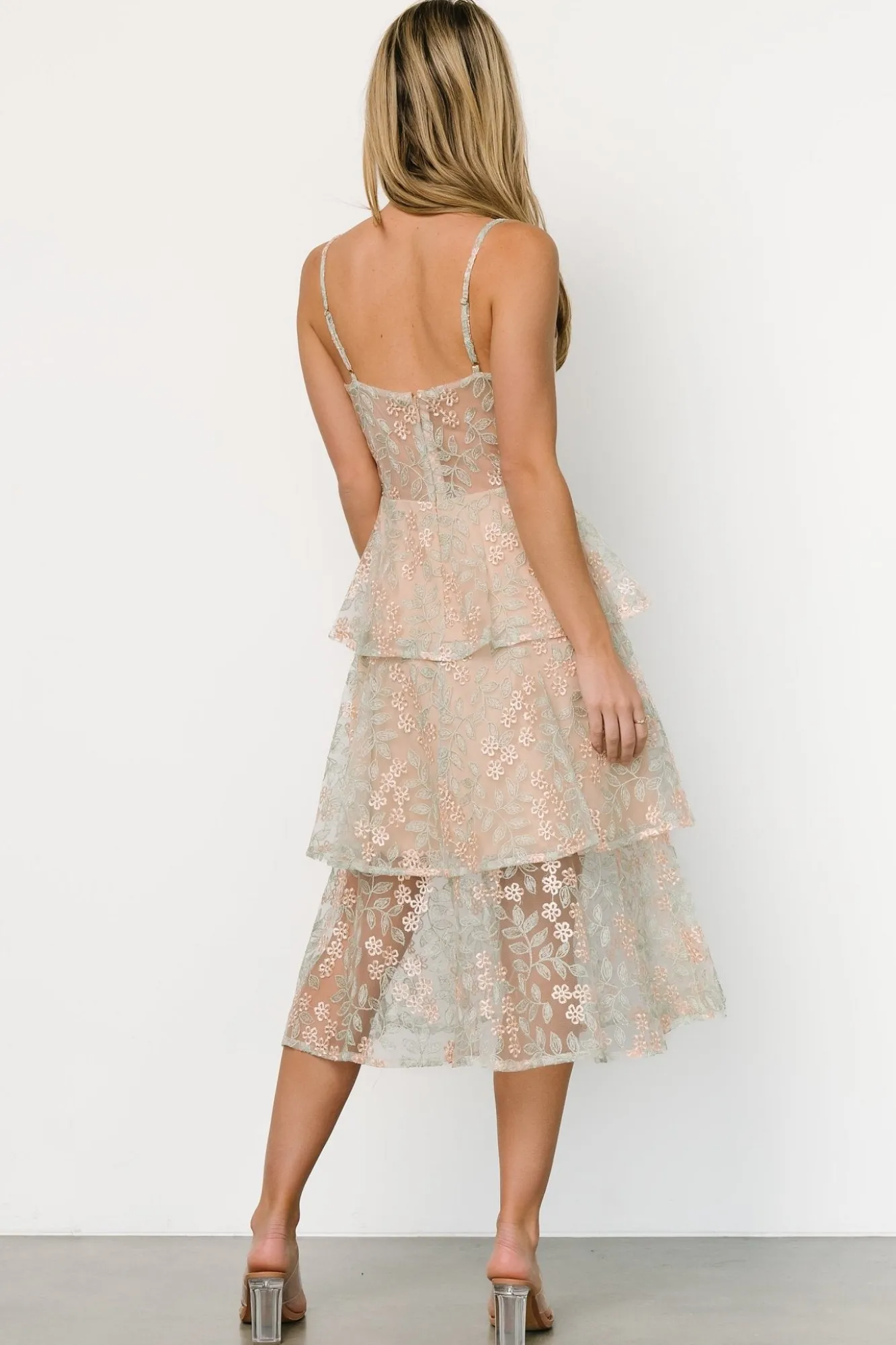 Baltic Born Georgiana Embroidered Midi Dress |