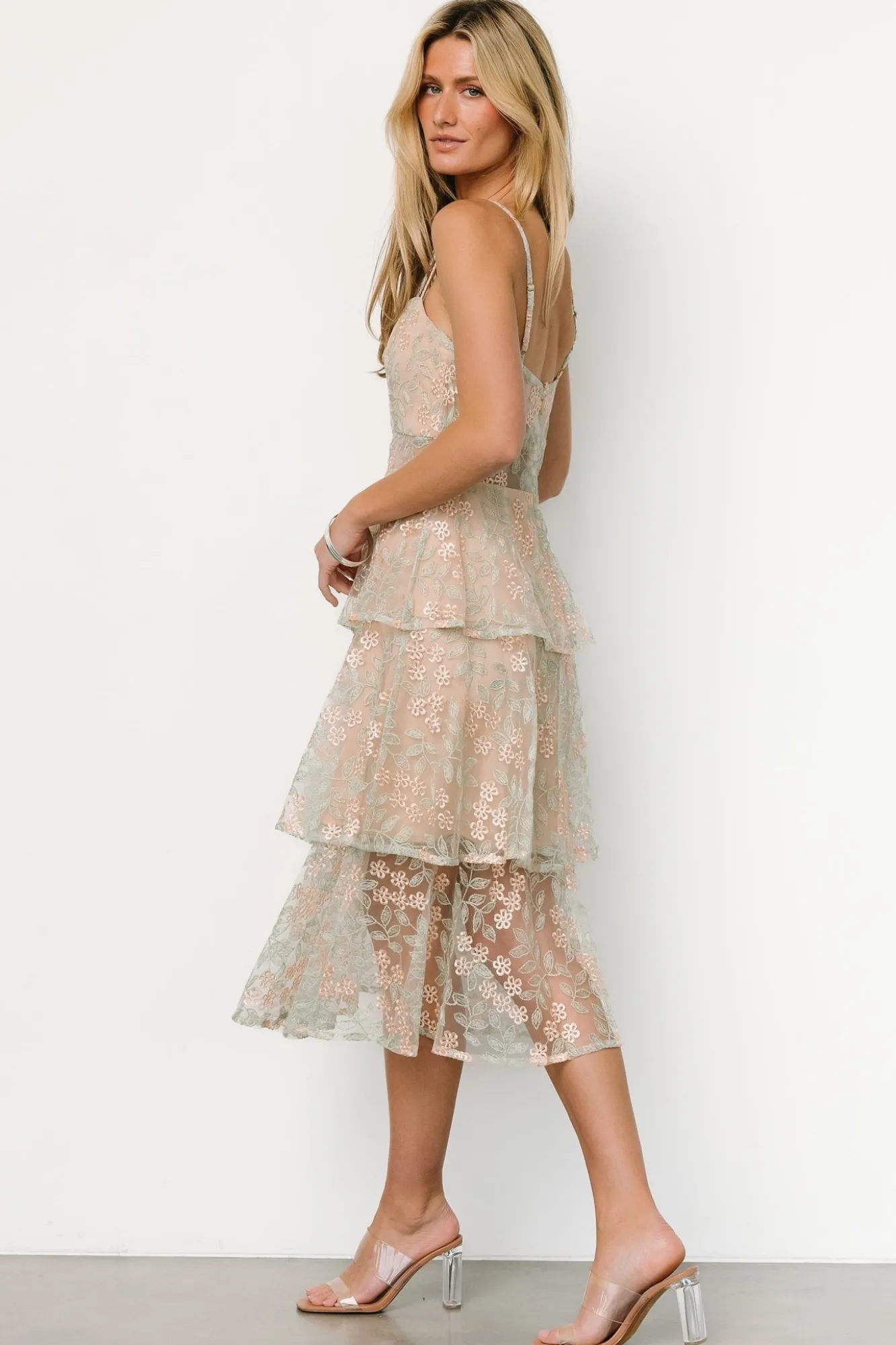 Baltic Born Georgiana Embroidered Midi Dress |