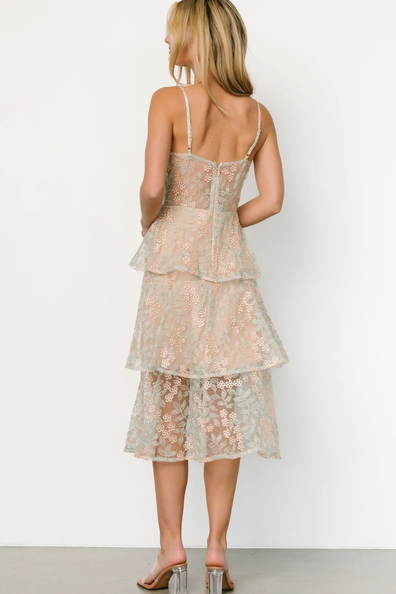 Baltic Born Georgiana Embroidered Midi Dress |