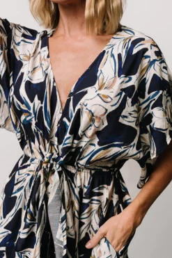 Baltic Born Giada Wide Leg Jumpsuit | Navy + Off White