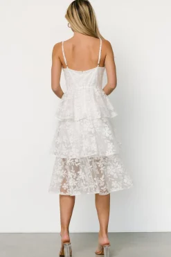 Baltic Born Giavanna Tiered Midi Dress | Off White