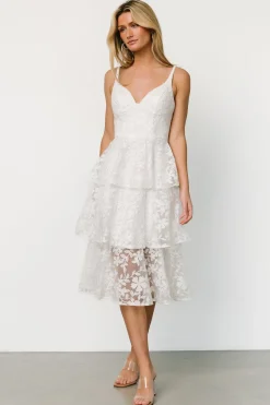 Baltic Born Giavanna Tiered Midi Dress | Off White