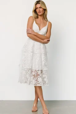 Baltic Born Giavanna Tiered Midi Dress | Off White