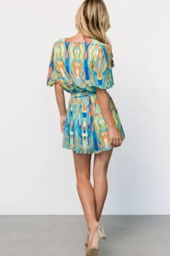 Baltic Born Gibson Romper | Blue + Green Multi