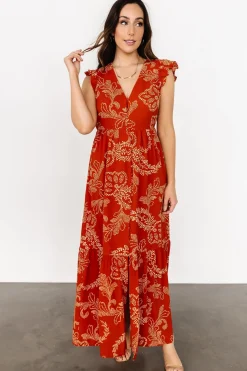 Baltic Born Ginger Button Down Maxi Dress | Rust + Ivory