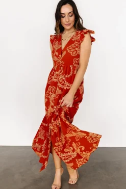 Baltic Born Ginger Button Down Maxi Dress | Rust + Ivory