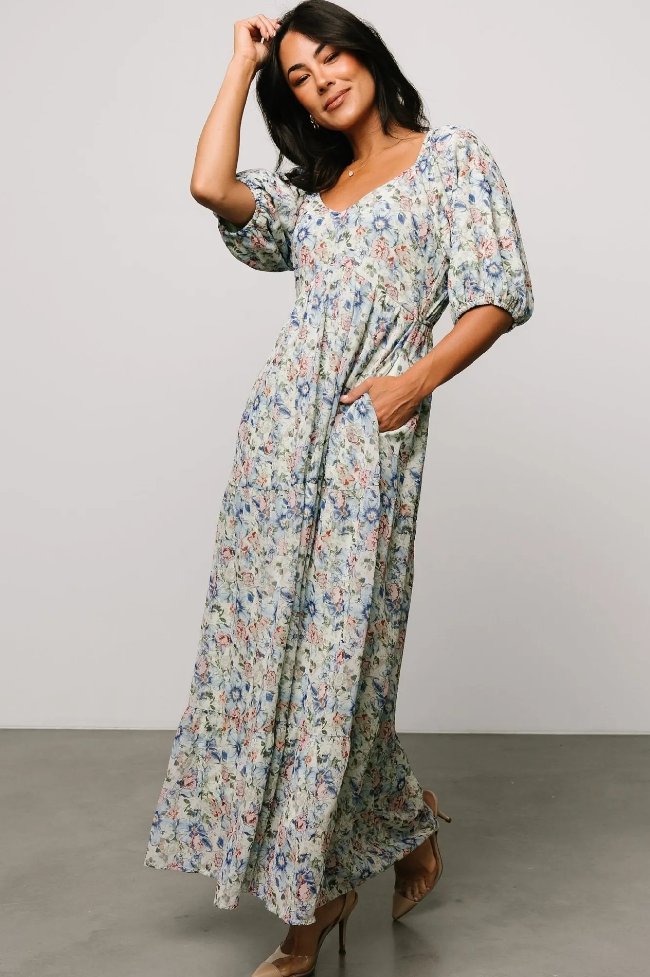 Baltic Born Ginny Maxi Dress | Light Green Floral