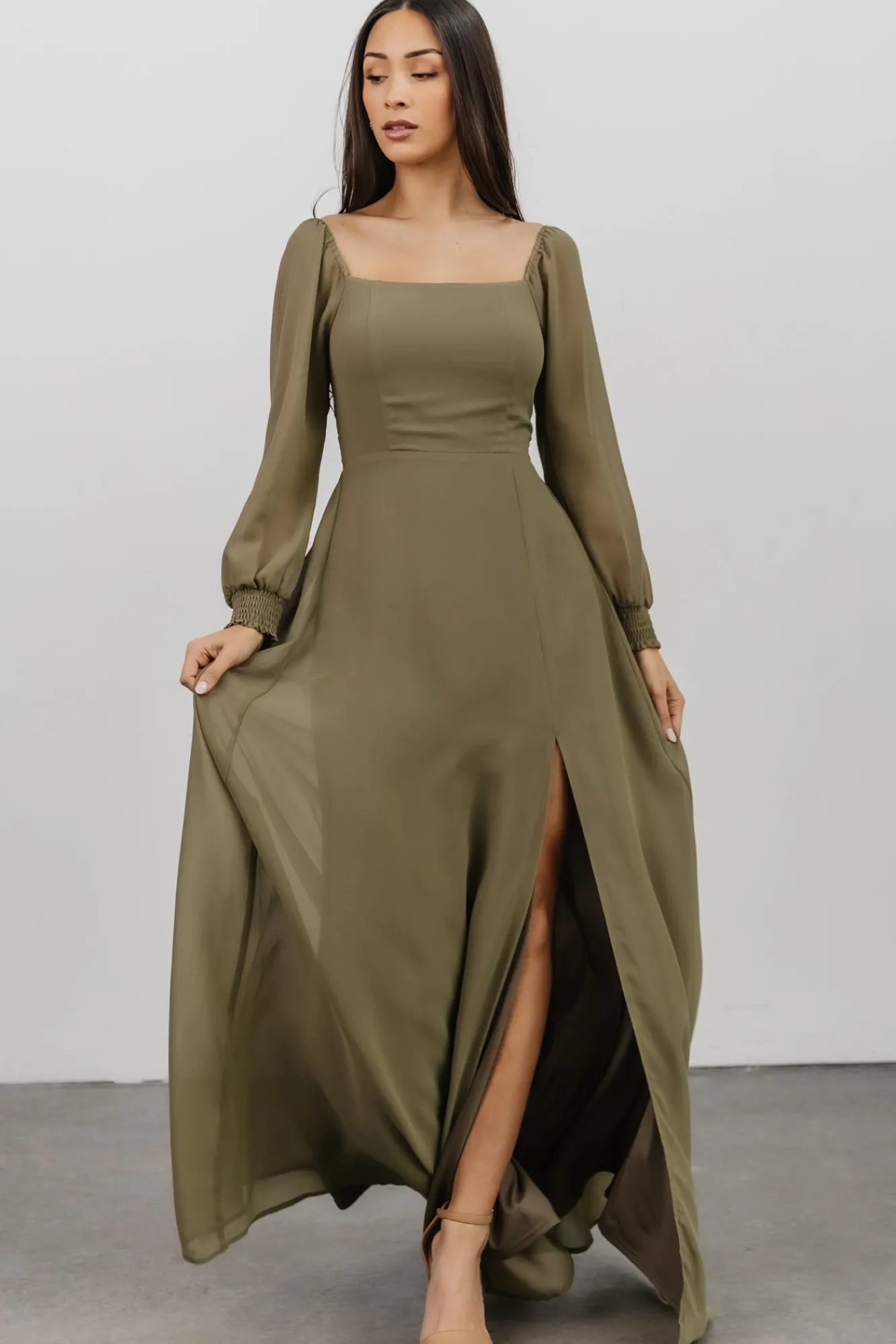 Baltic Born Giselle Maxi Dress | Dusty Olive