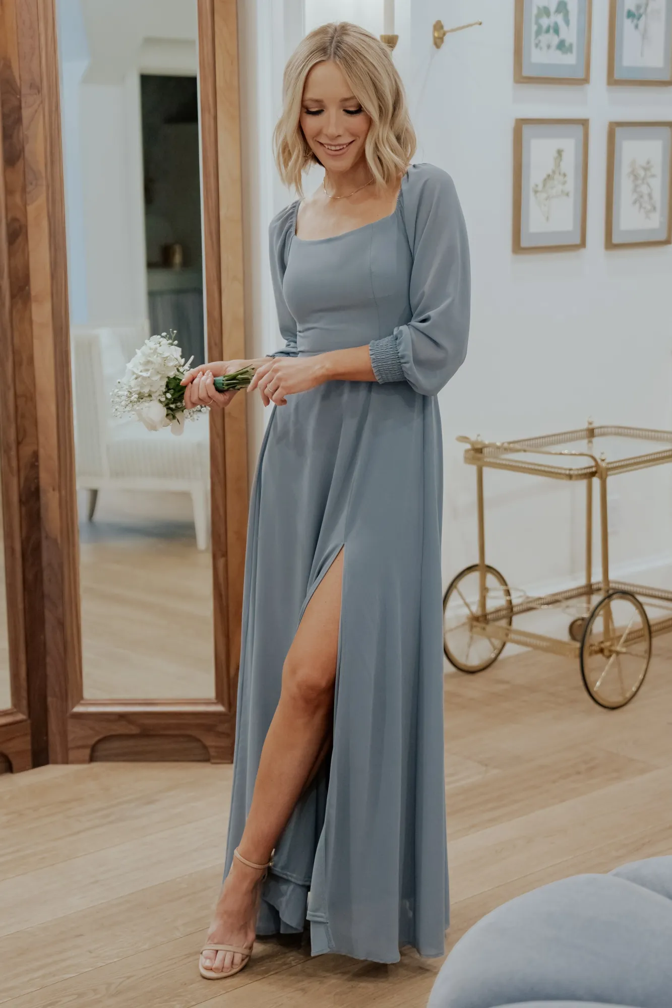 Baltic Born Giselle Maxi Dress | Dusty Blue