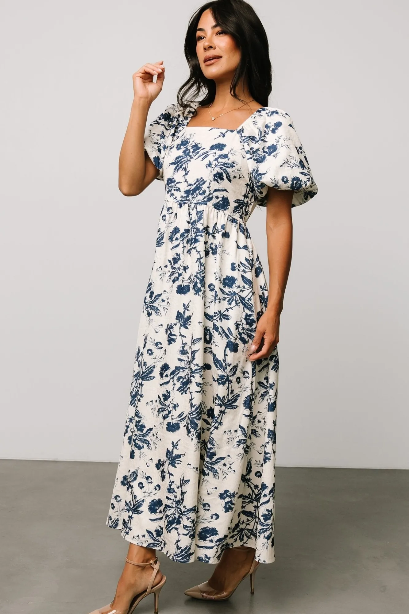 Baltic Born Graceland Maxi Dress | Cream + Navy Floral