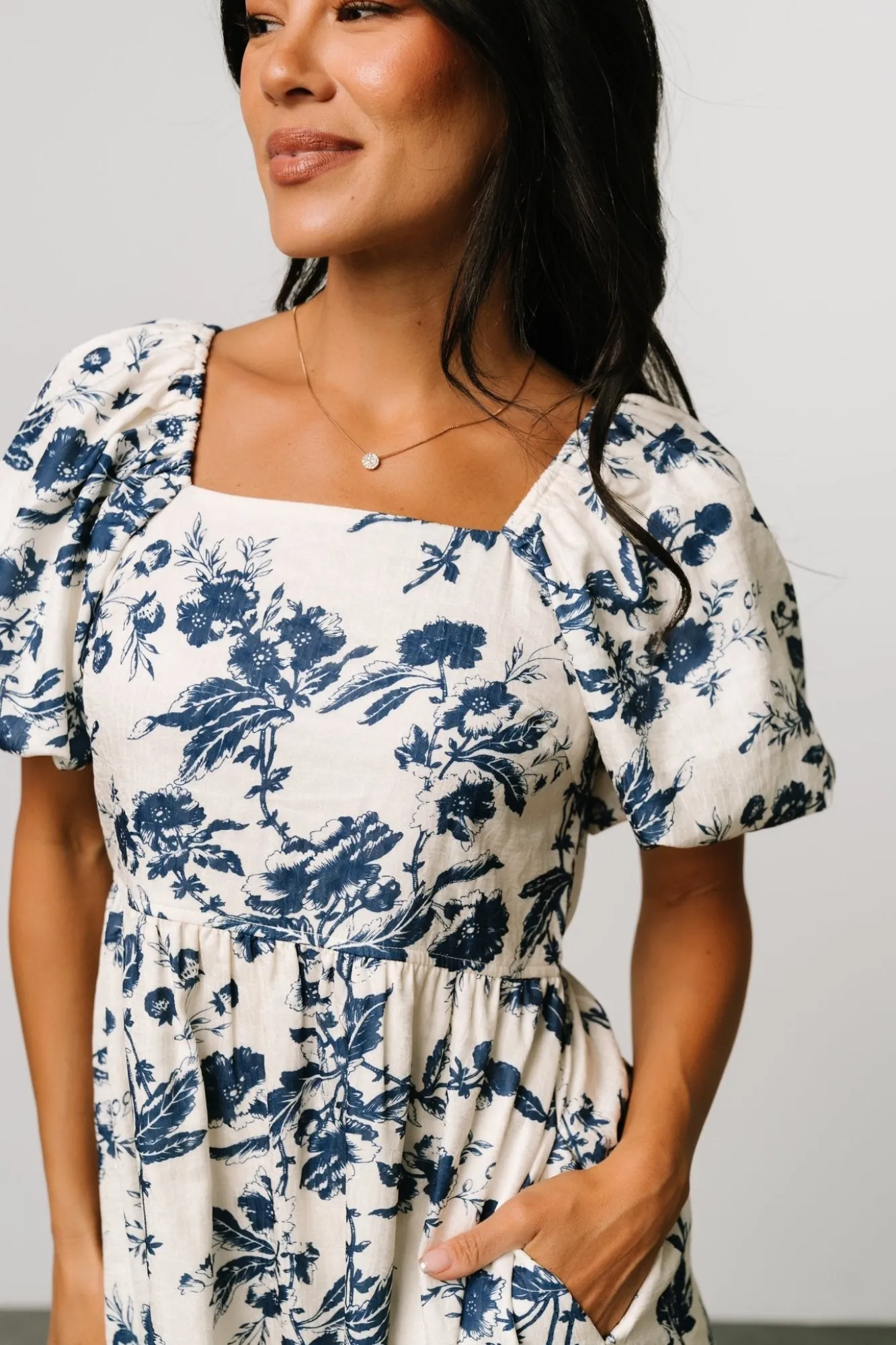Baltic Born Graceland Maxi Dress | Cream + Navy Floral