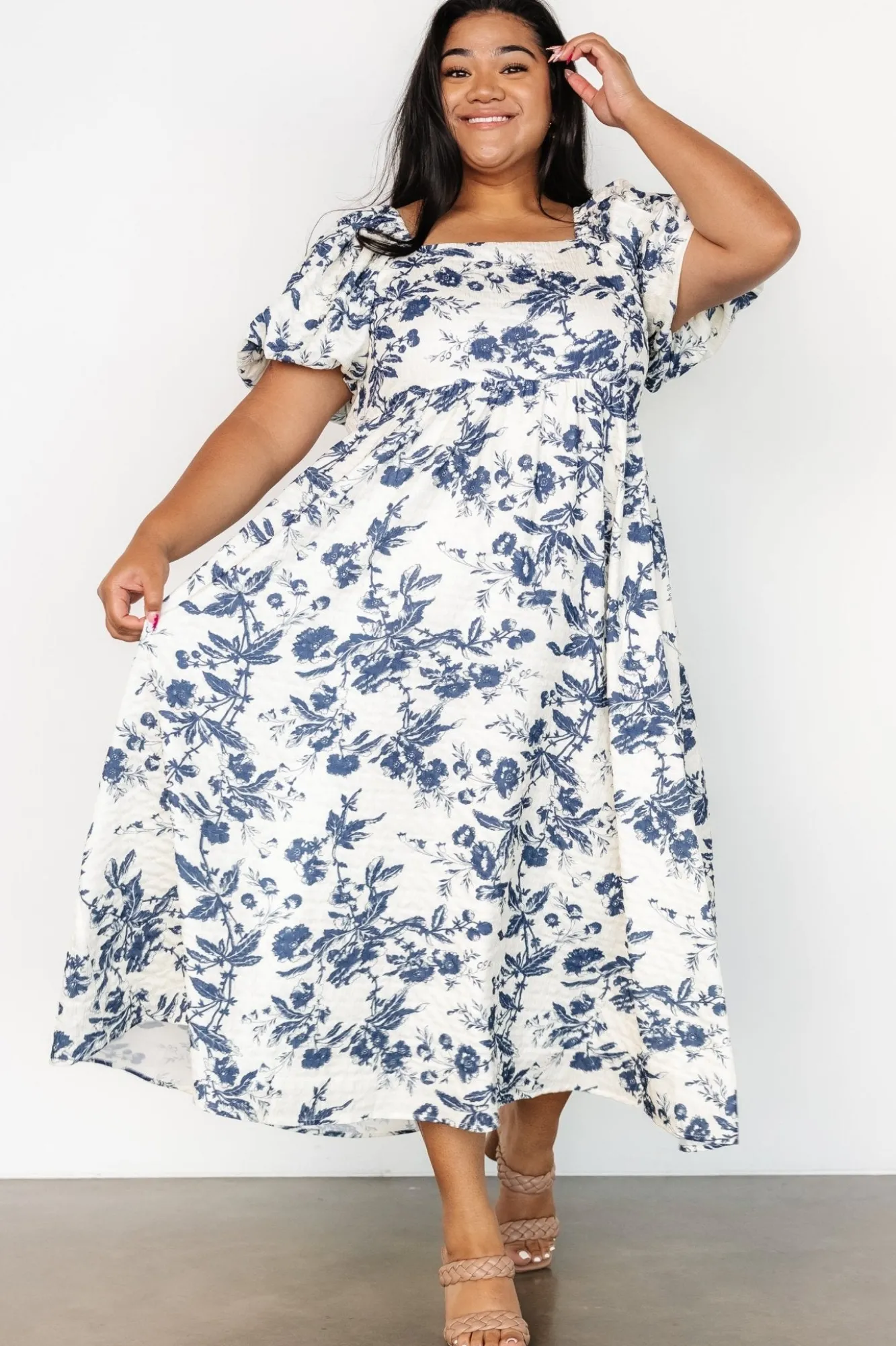 Baltic Born Graceland Maxi Dress | Cream + Navy Floral