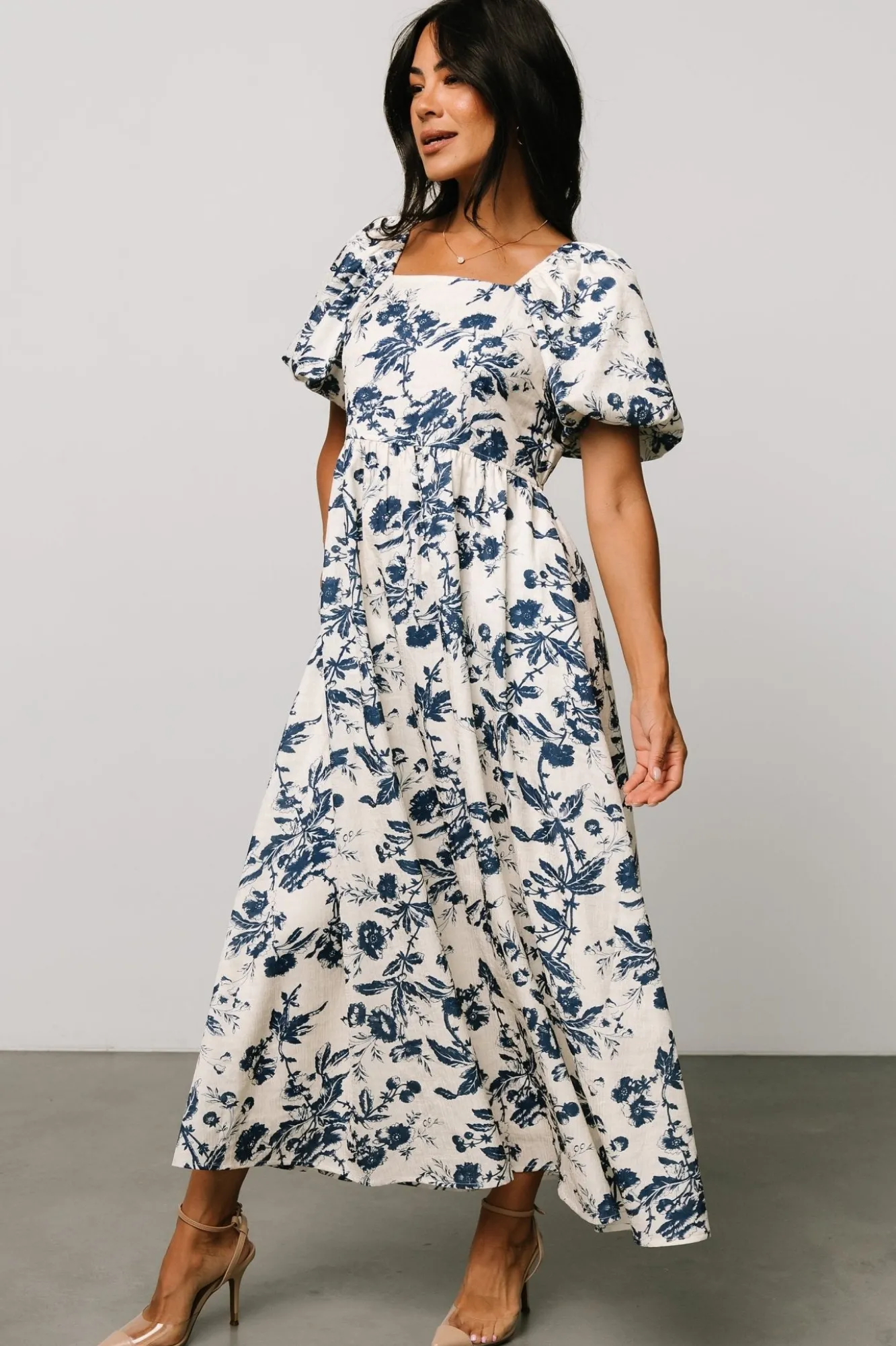 Baltic Born Graceland Maxi Dress | Cream + Navy Floral