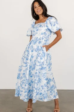 Baltic Born Graceland Maxi Dress | White + Blue Floral