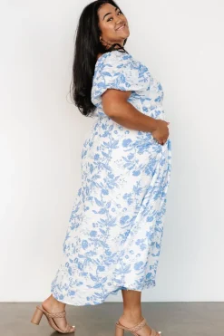 Baltic Born Graceland Maxi Dress | White + Blue Floral