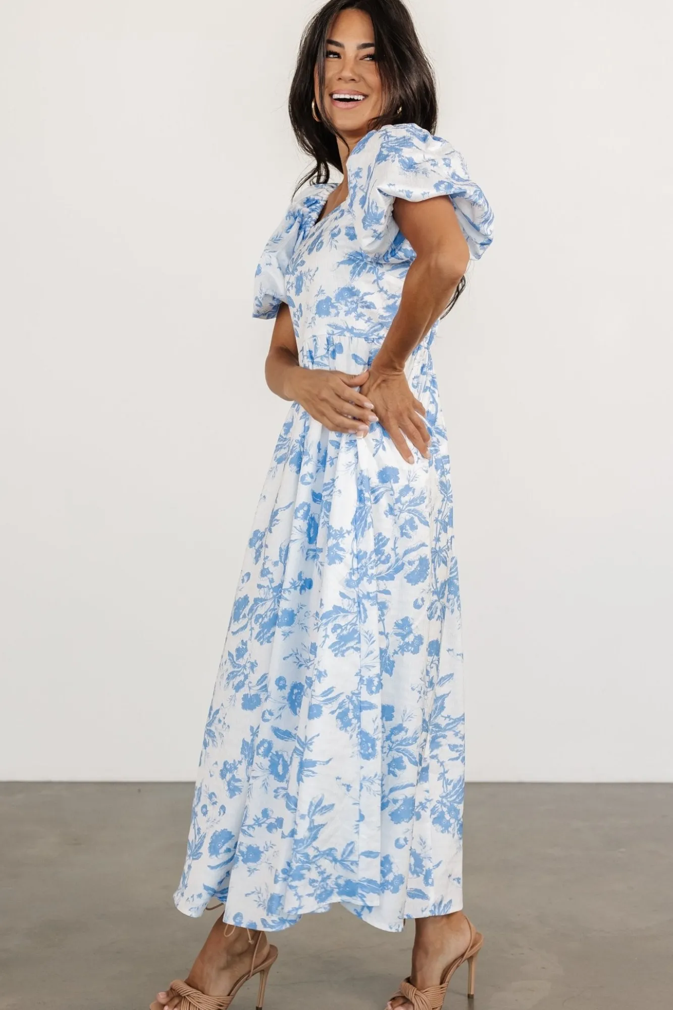 Baltic Born Graceland Maxi Dress | White + Blue Floral