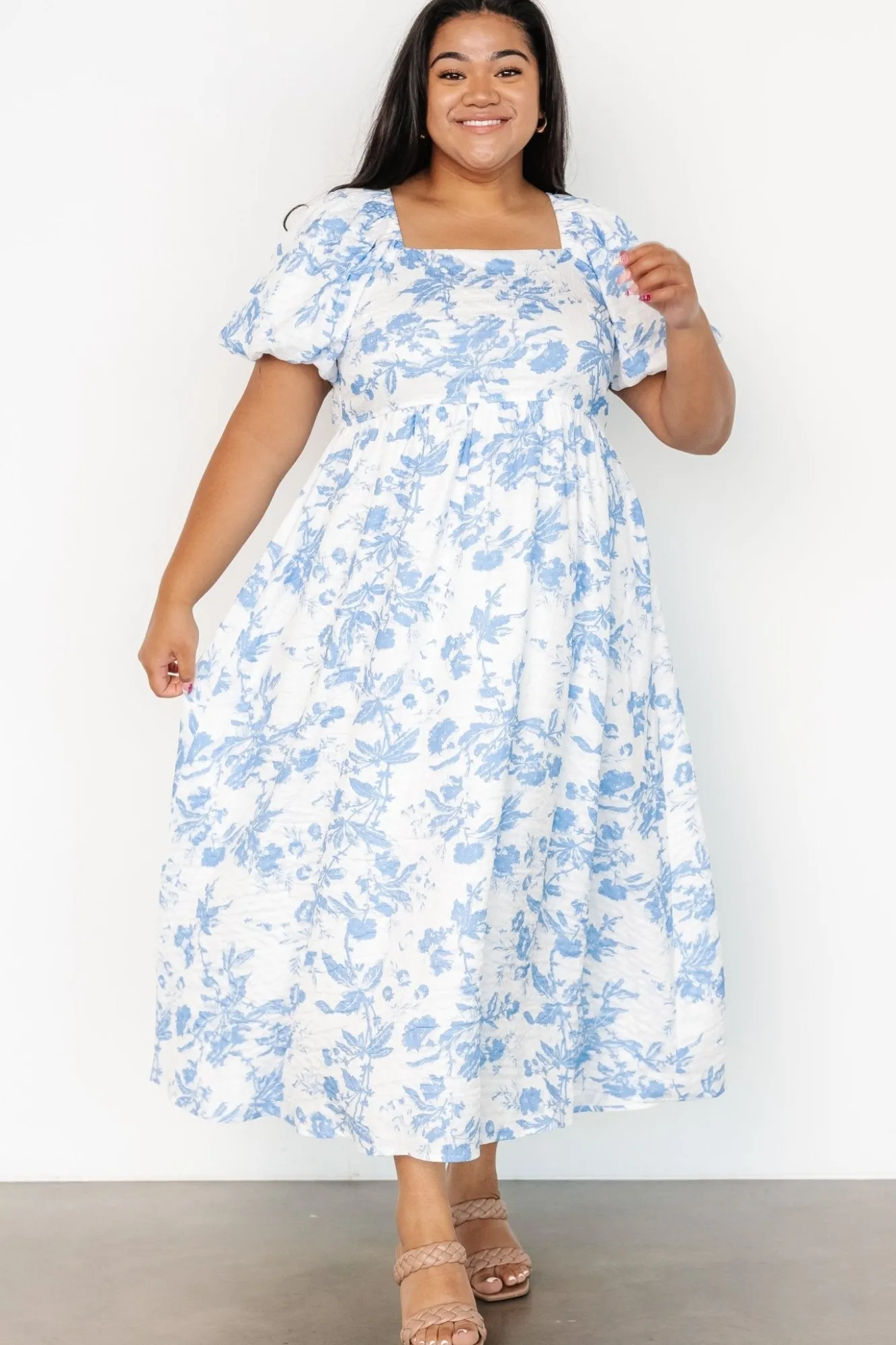 Baltic Born Graceland Maxi Dress | White + Blue Floral